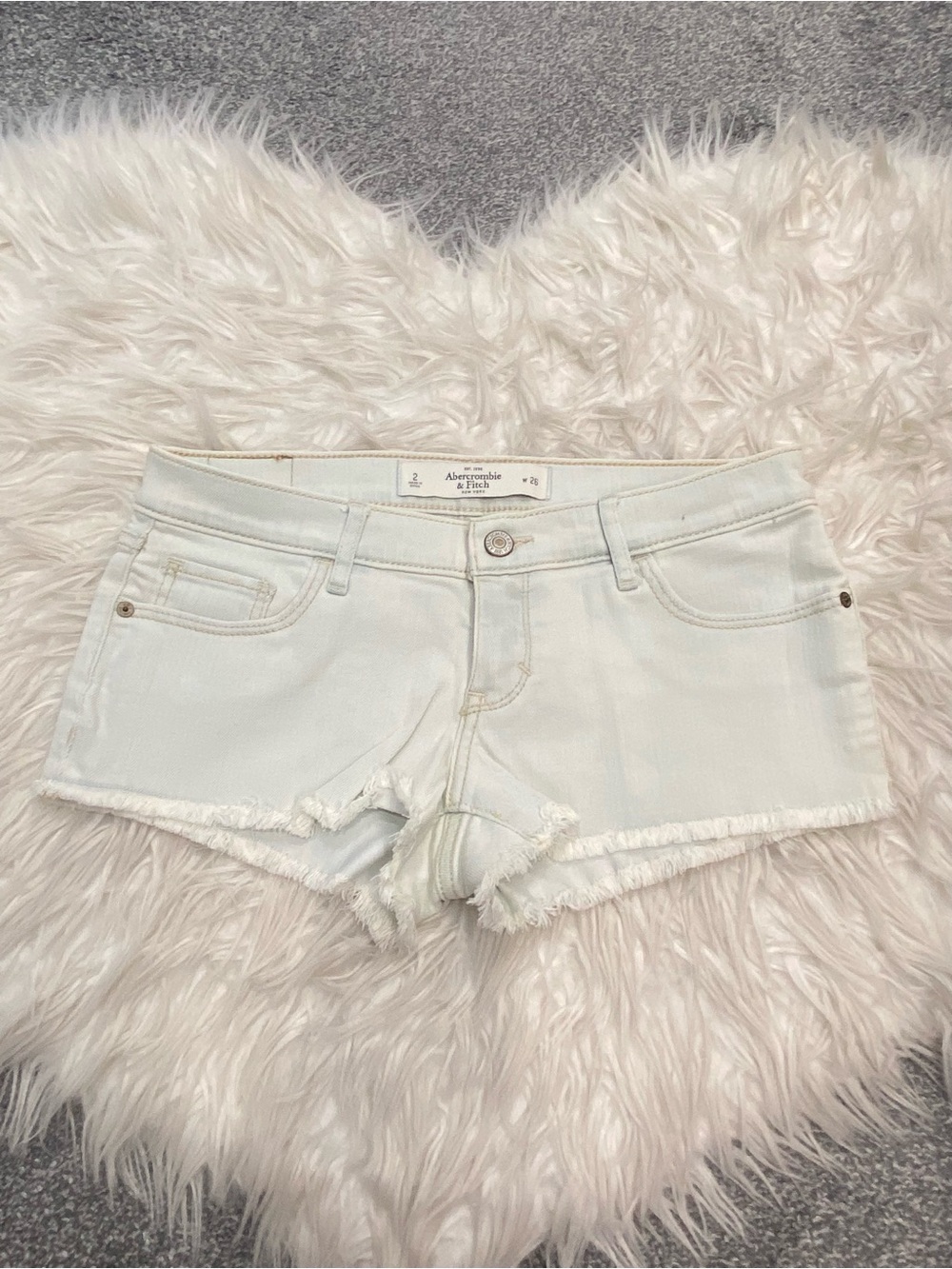 Abercrombie & Fitch Light Blue Denim Cutoff Shorts